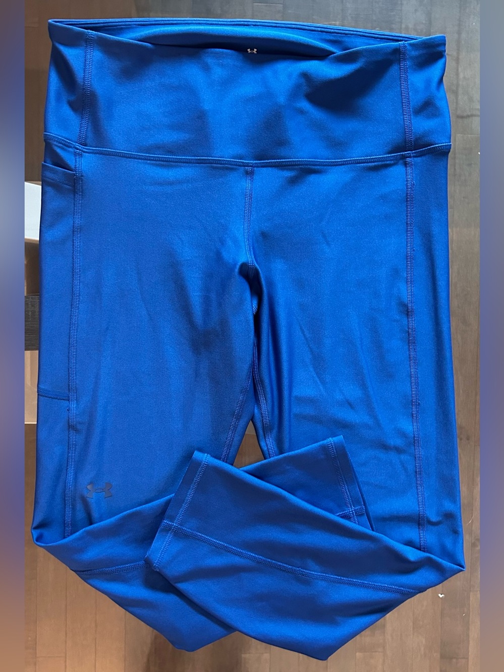 Under Armour-Women's Royal Blue 7/8 Leggings with Side Pockets